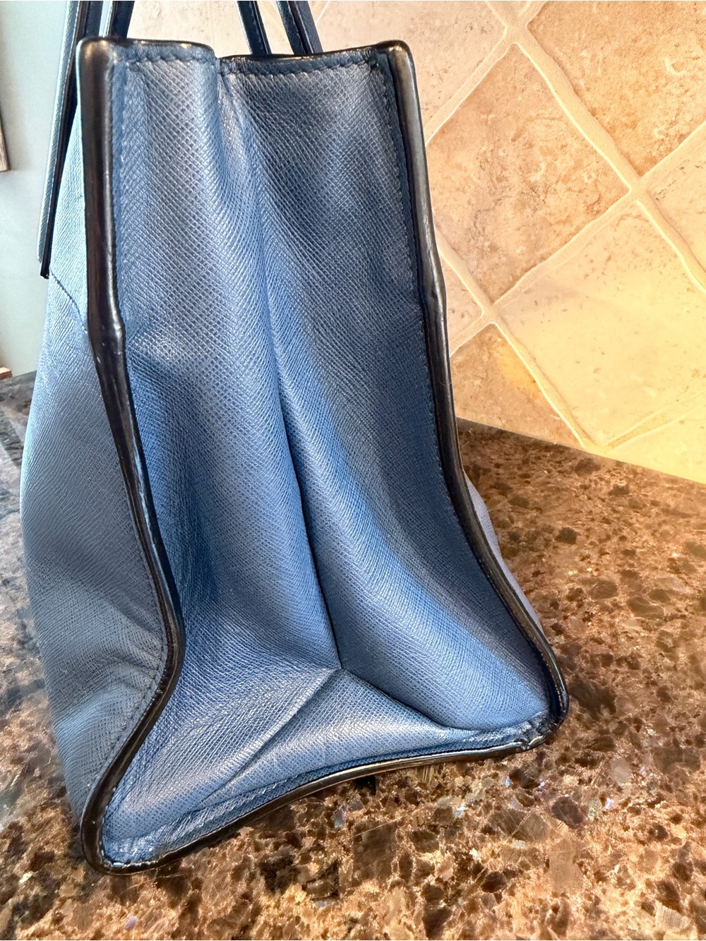 PRADA Saffiano Leather Triple compartment Bag-blue - Picture 8 of 16